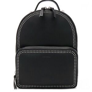 Mackage Black Genuine Cowhide Leather Backpack with Silver Studs - Like New